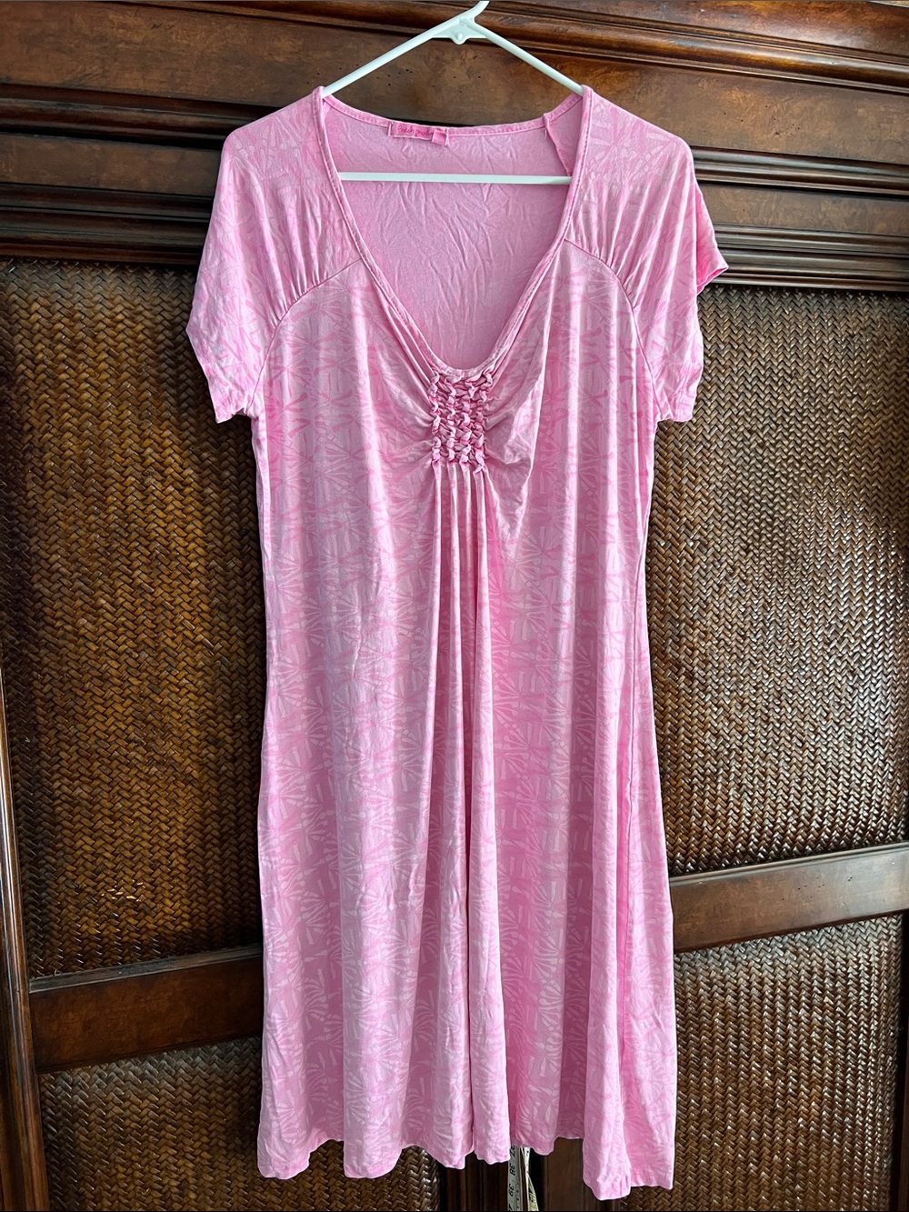 fresh produce Pink Short-Sleeve Gathered dress